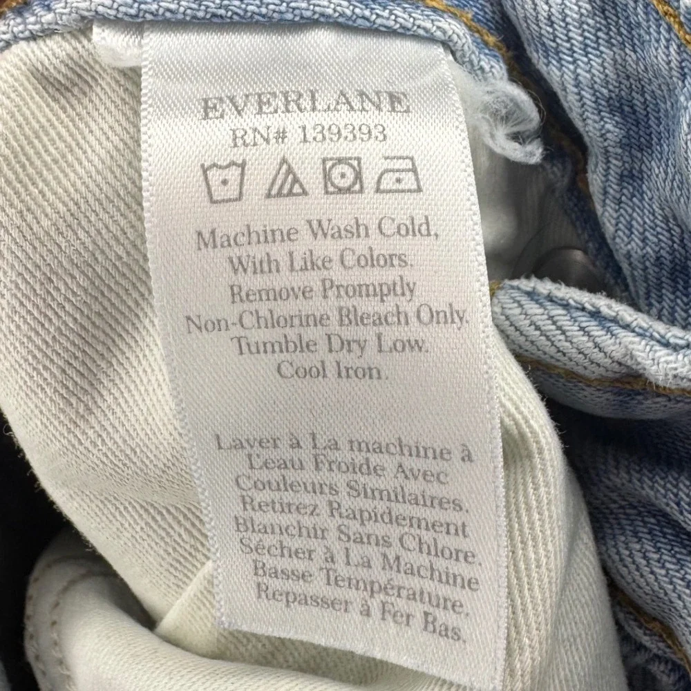 Everlane The A-Line Denim Short Organic Cotton Light Wash Blue‎ Womens Size 23
